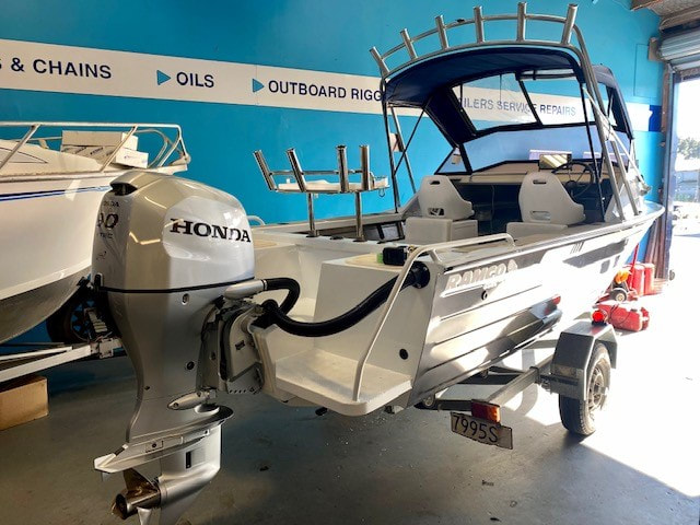 BF90 Honda Outboard on a Ramco 580